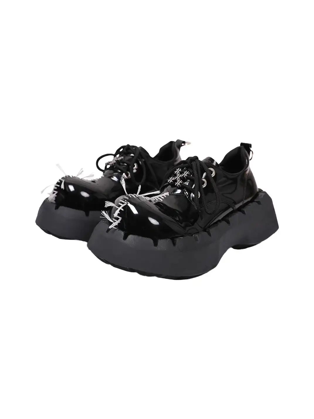 PINJIAHUI | Seam Wide-toe Platform Shoes