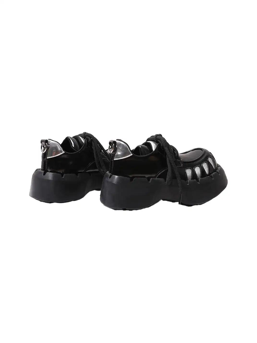 PINJIAHUI | Lace-up Patchwork Platform Shoes