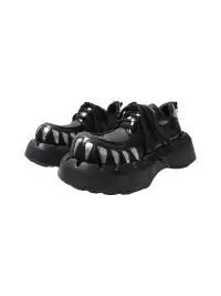 PINJIAHUI | Lace-up Patchwork Platform Shoes