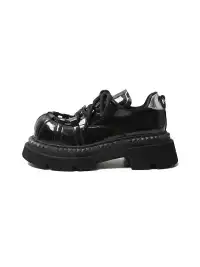 PINJIAHUI | Lace-up Metal Platform Shoes