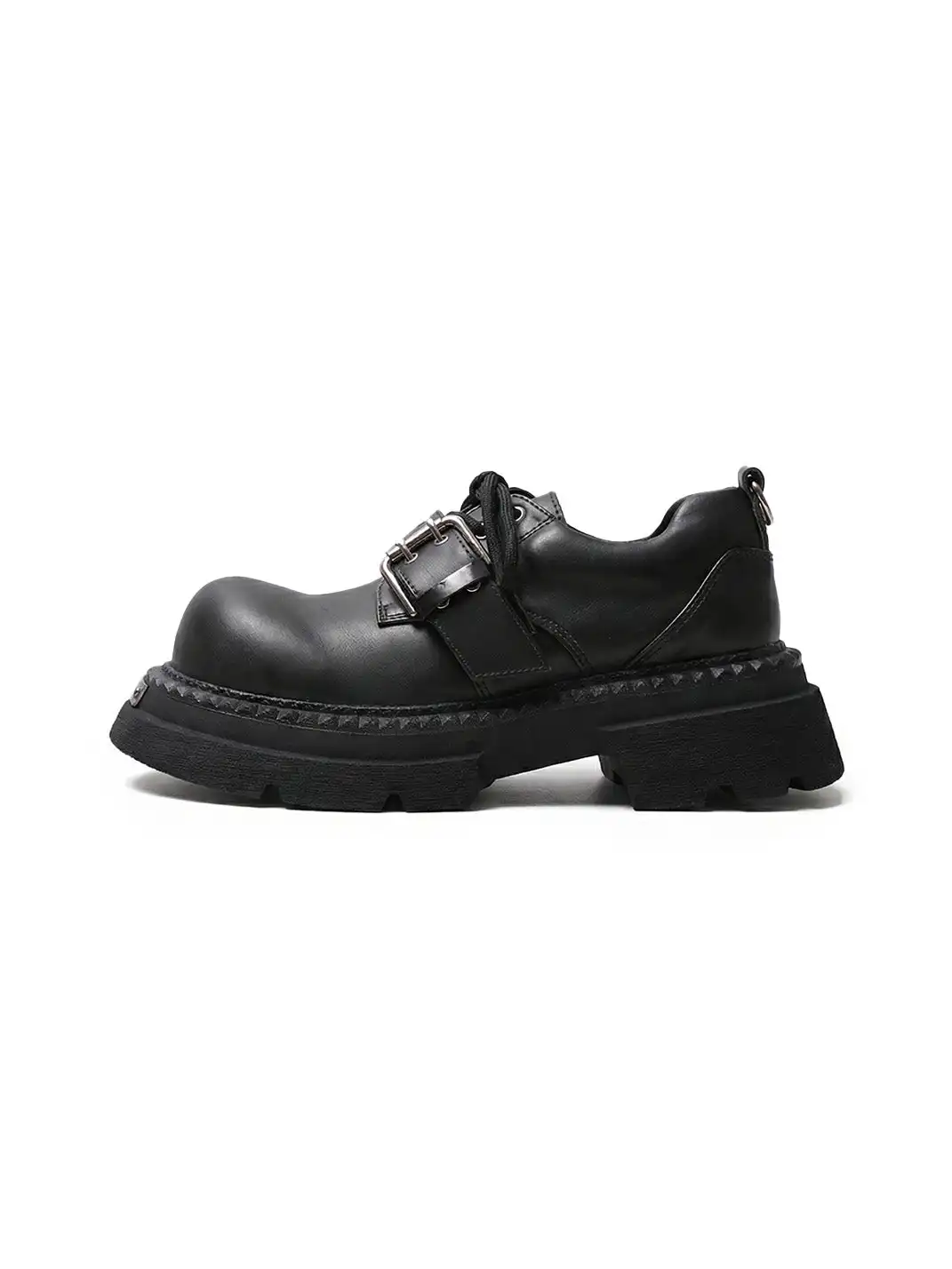 PINJIAHUI | Belt Design Wide-toe Platform Shoes