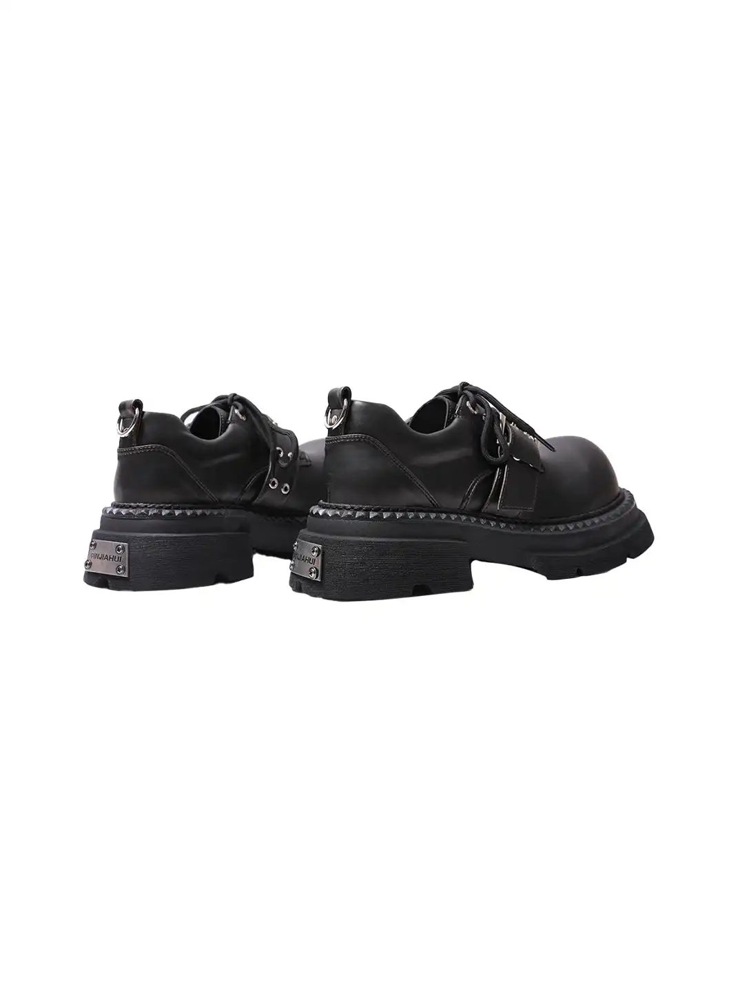 PINJIAHUI | Belt Design Wide-toe Platform Shoes