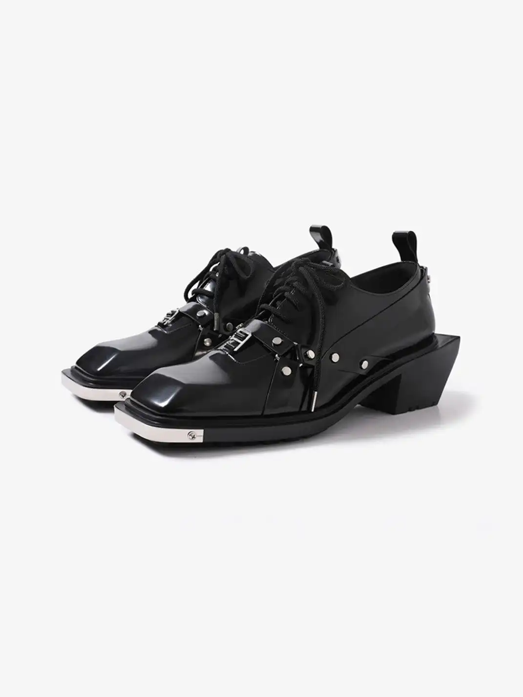 PINJIAHUI | Unique Style Square-toe Derby Shoes