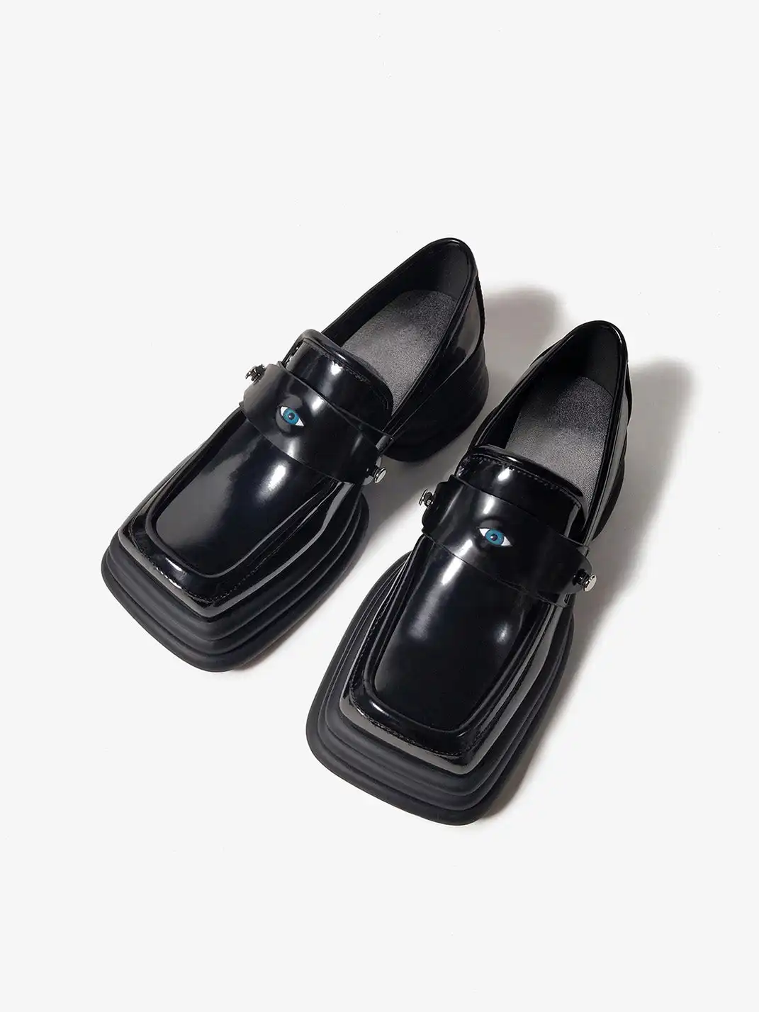 PINJIAHUI | Detachable Eye Square-toe Loafers