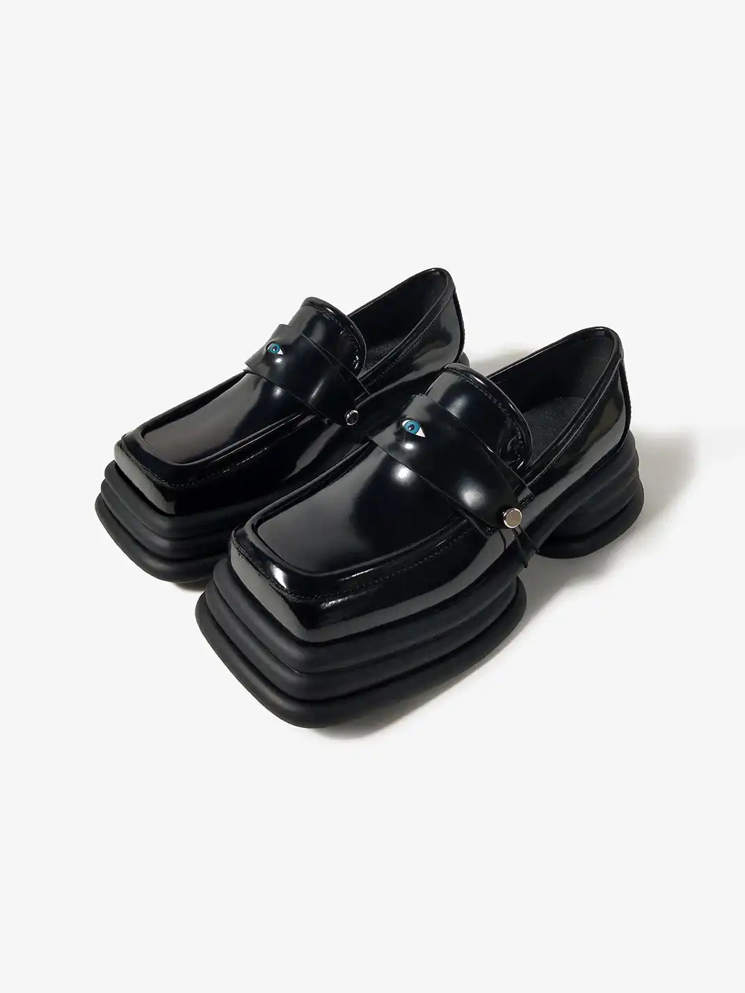 PINJIAHUI | Detachable Eye Square-toe Loafers