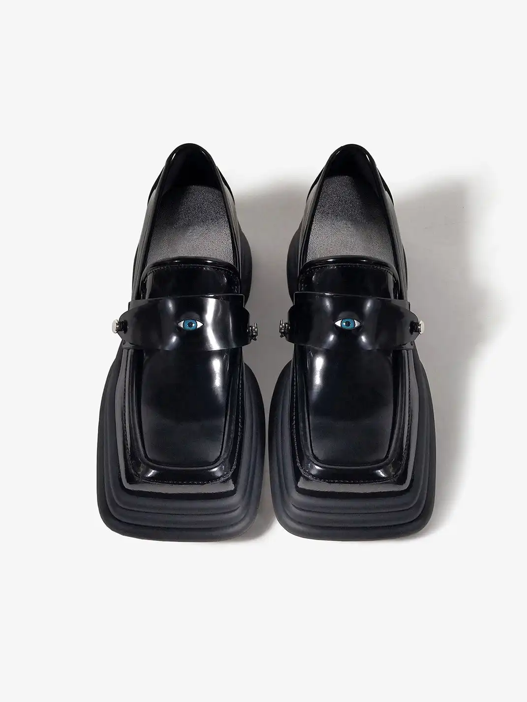 PINJIAHUI | Detachable Eye Square-toe Loafers