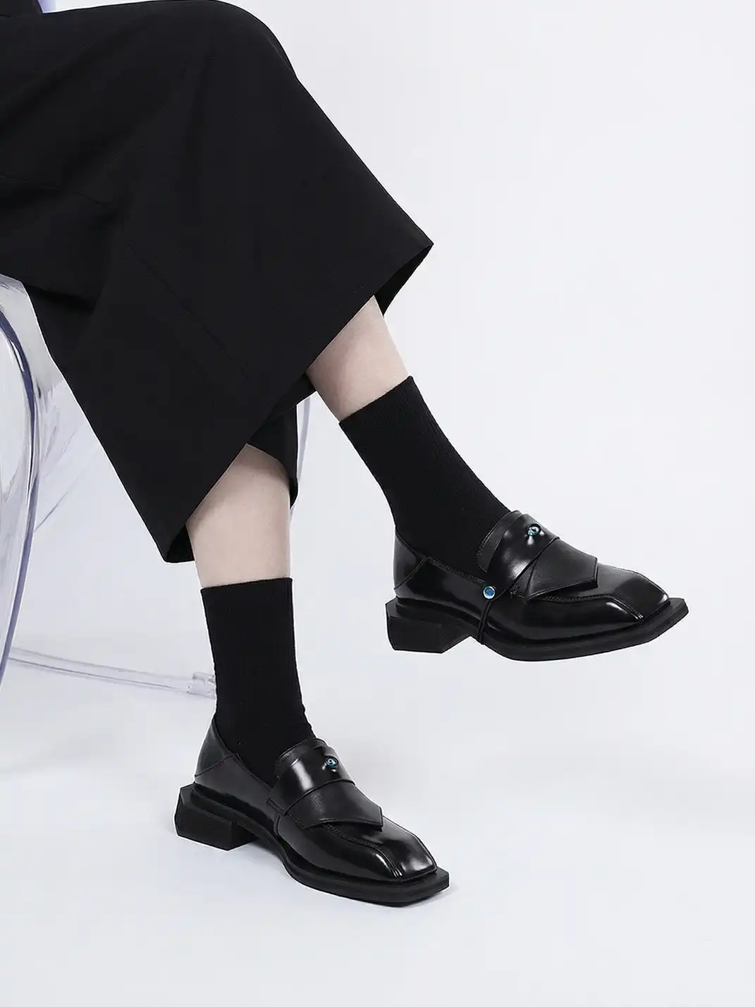 PINJIAHUI | Detachable Eye Derby Shoes