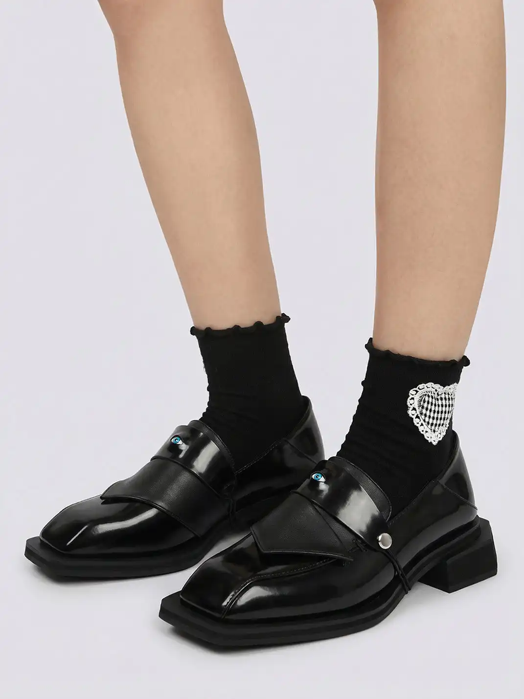 PINJIAHUI | Detachable Eye Derby Shoes