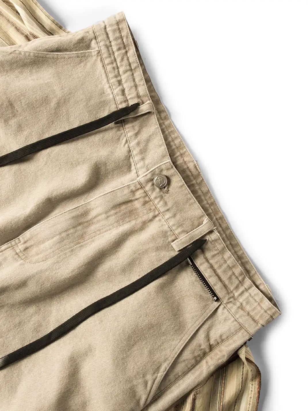 RELABEL | Detachable Drape Drawstring Baggy Jeans