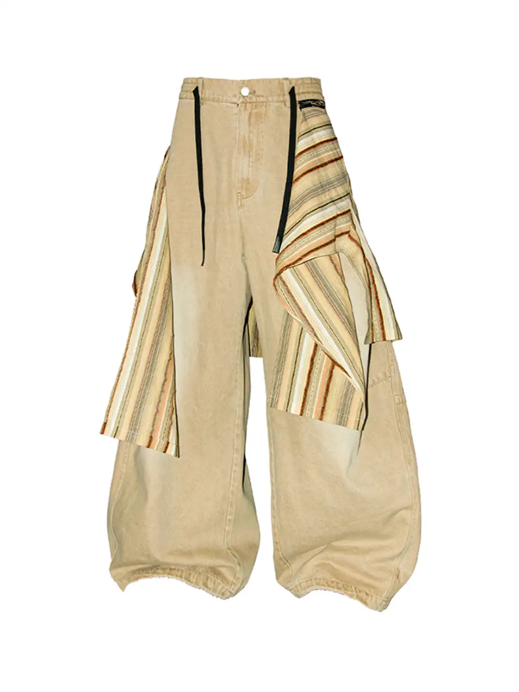 RELABEL | Detachable Drape Drawstring Baggy Jeans