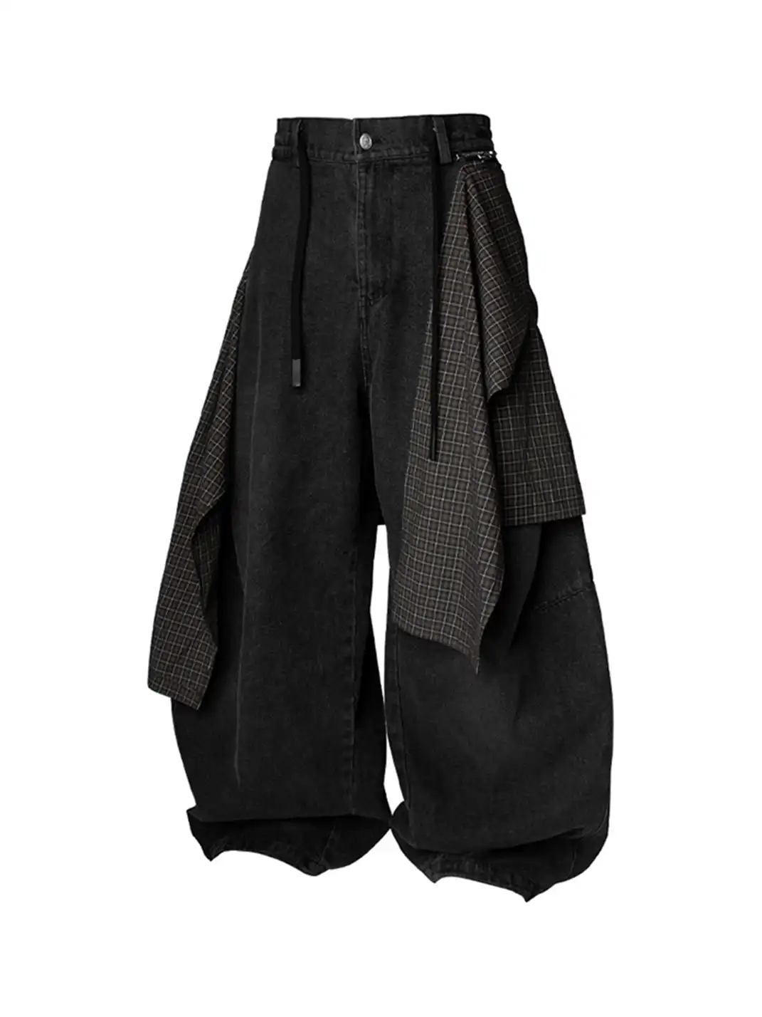 RELABEL | Detachable Drape Drawstring Baggy Jeans