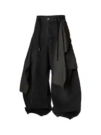 RELABEL | Detachable Drape Drawstring Baggy Jeans