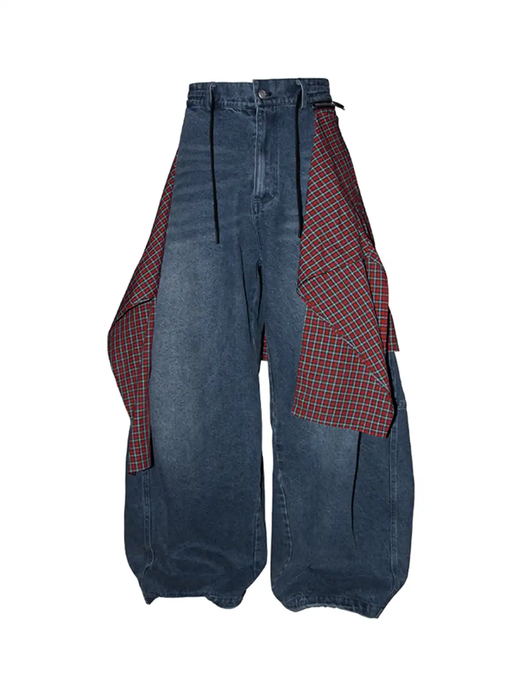RELABEL | Detachable Drape Drawstring Baggy Jeans