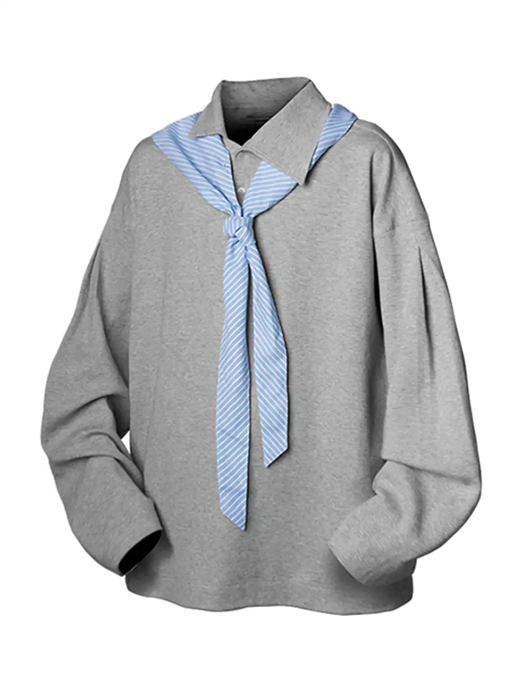 RELABEL | Striped Sailor Collar Tie Sweatshirt