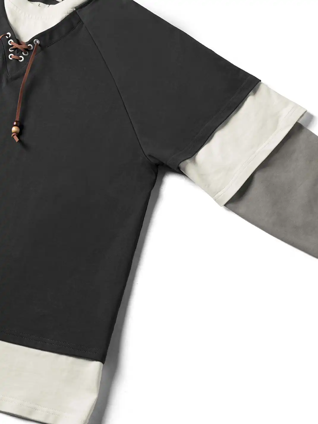 RELABEL | Layered Lace-Up Sweatshirt