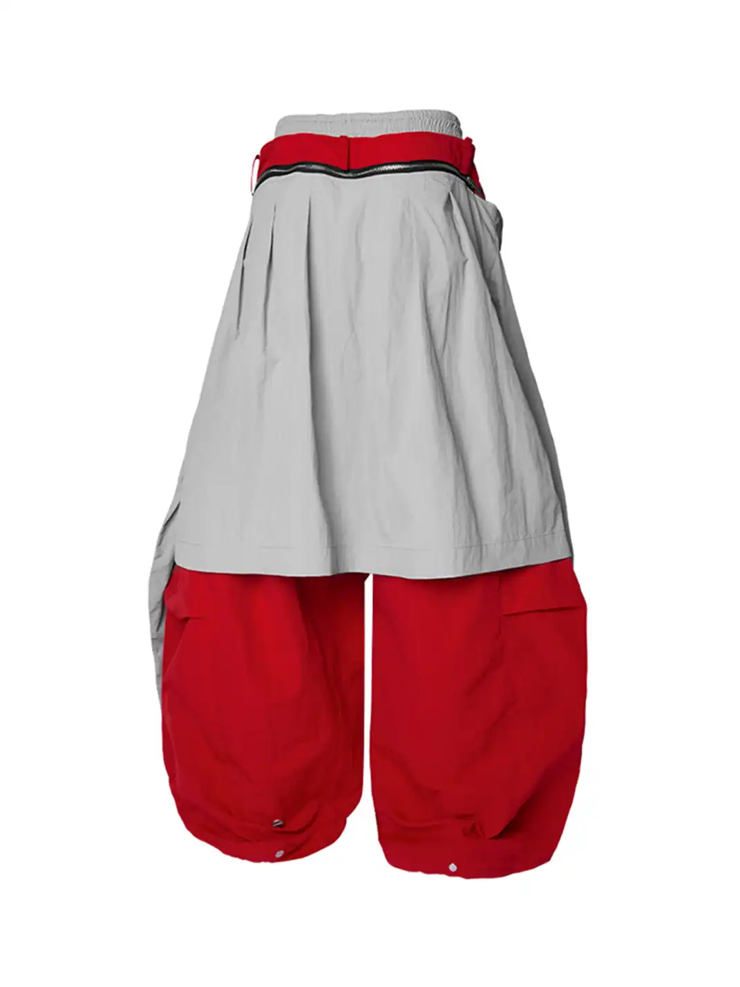 RELABEL | Drawstring Layered Double-Waistband Parachute Pants