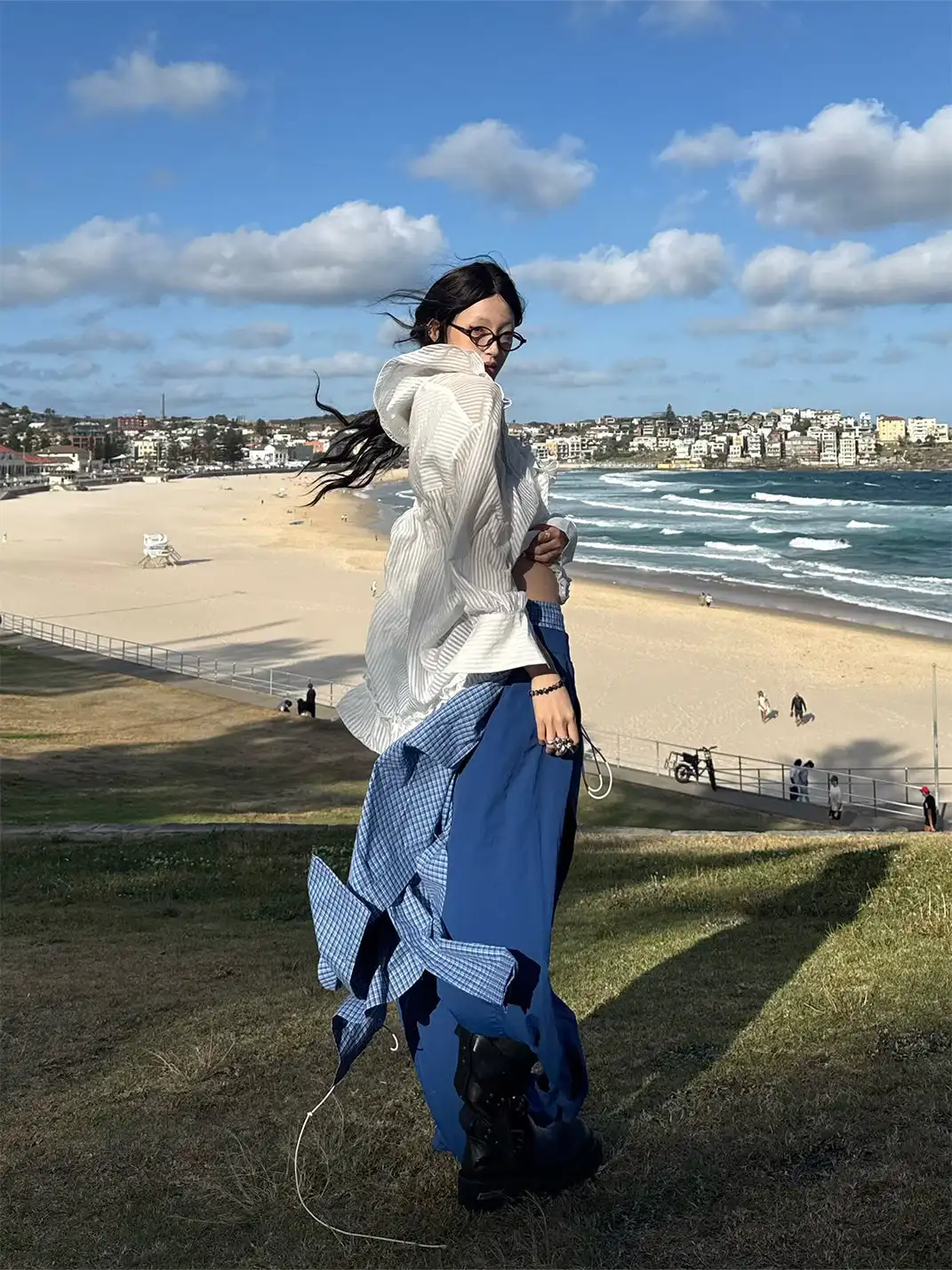 RELABEL | Drawstring Layered Double-Waistband Parachute Pants
