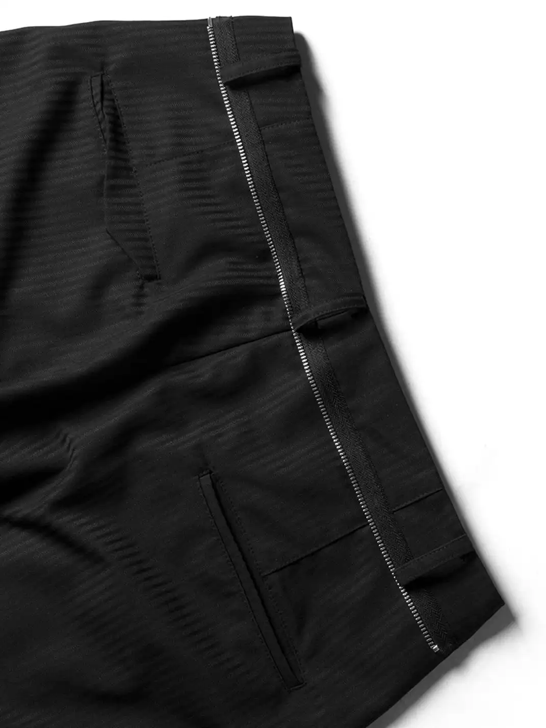 RELABEL | Pinstriped Detachable-Scarf Oversized Pants