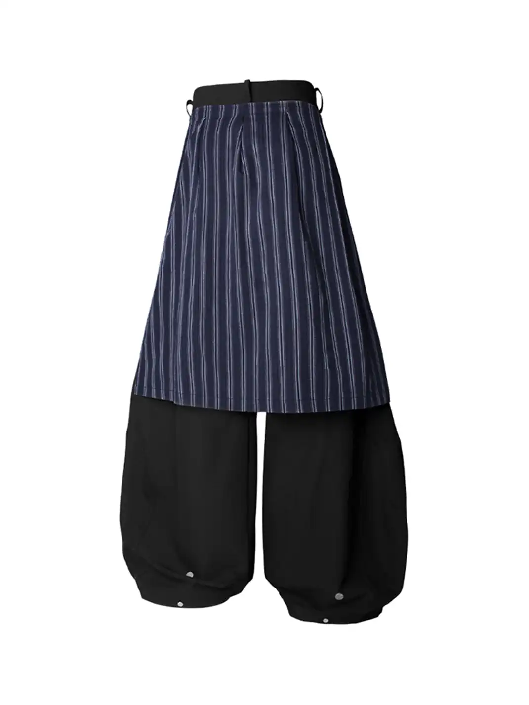 RELABEL | Layered Striped Apron Wide-Leg Pants