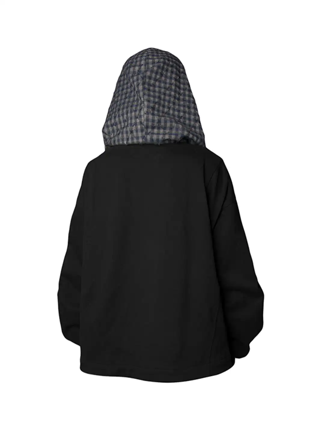 RELABEL | Detachable Plaid Hood Jacket