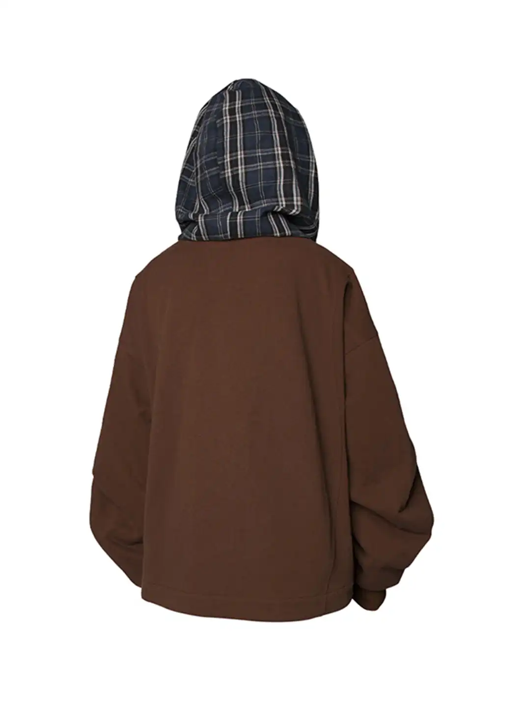 RELABEL | Detachable Plaid Hood Jacket