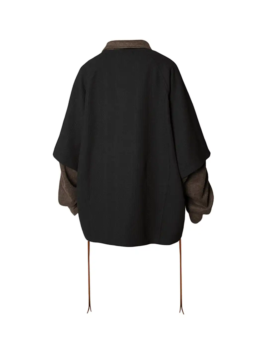 RELABEL | Contrast Faux Layered Lace-Up Sweatshirt