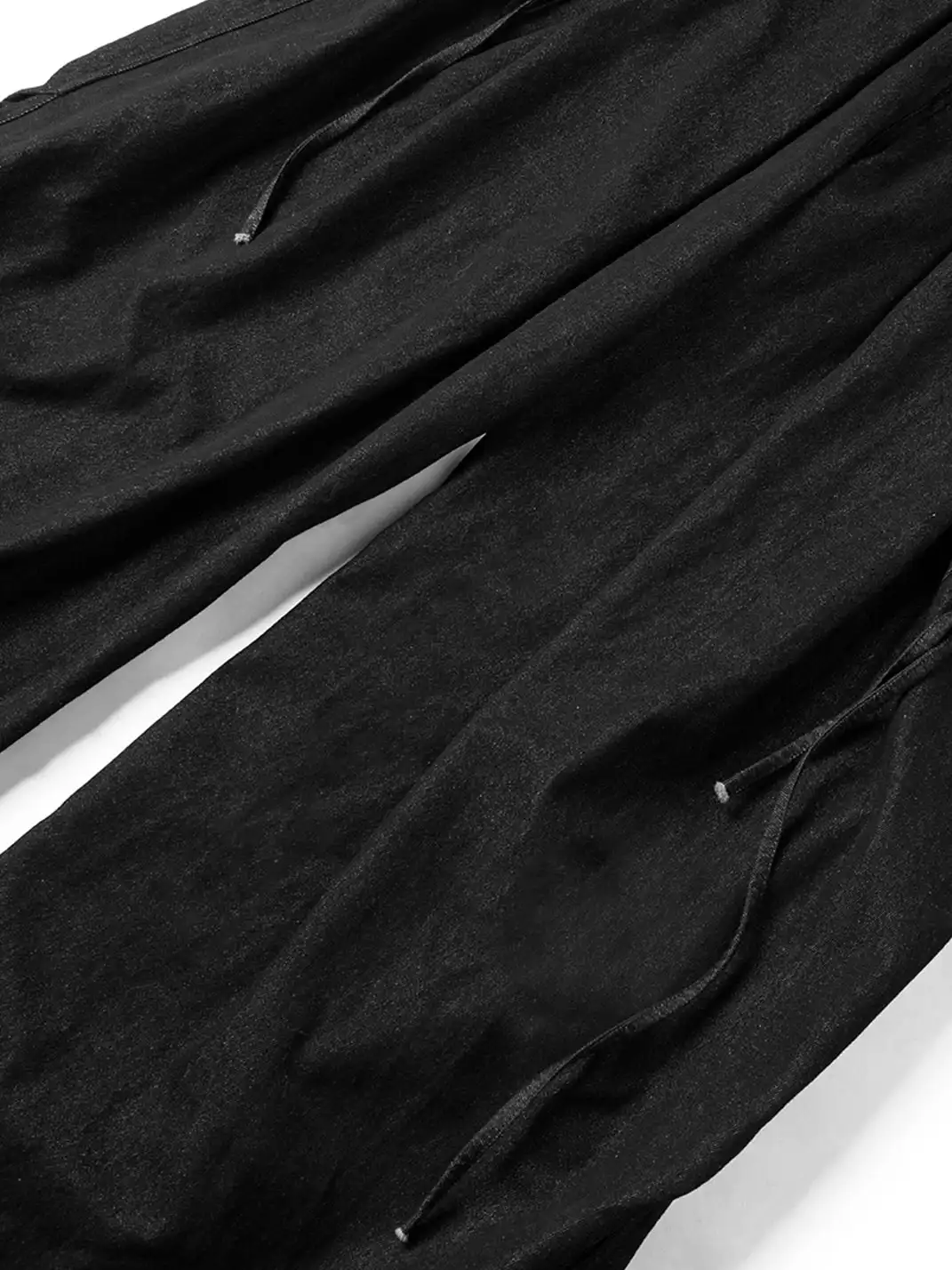 RELABEL | Drawstring Pleated Oversized Raw Jeans