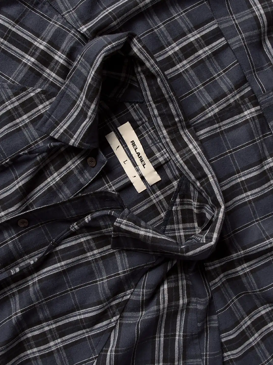 RELABEL | Detachable Hood Multi-Zip Plaid Oversized Shirt