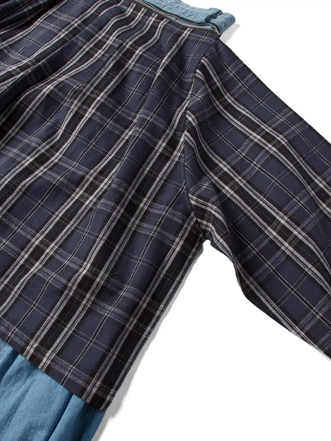 RELABEL | Detachable Plaid Back Flap Oversized Jeans