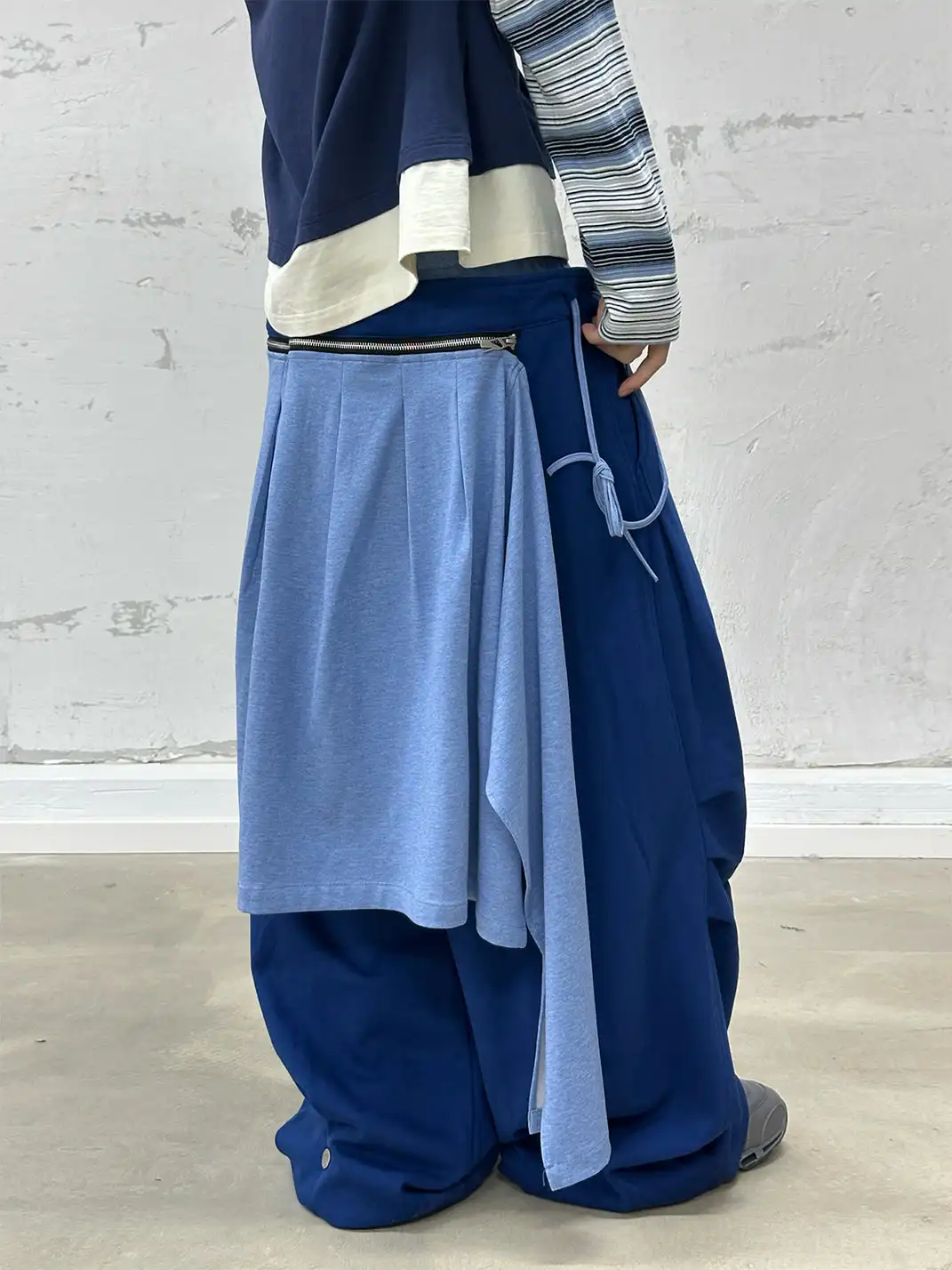 RELABEL | Double Waistband Detachable Back Flap Oversized Sweatpants
