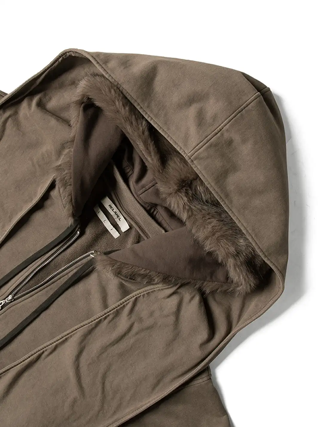 RELABEL | Detachable Faux Fur Hood Jacket