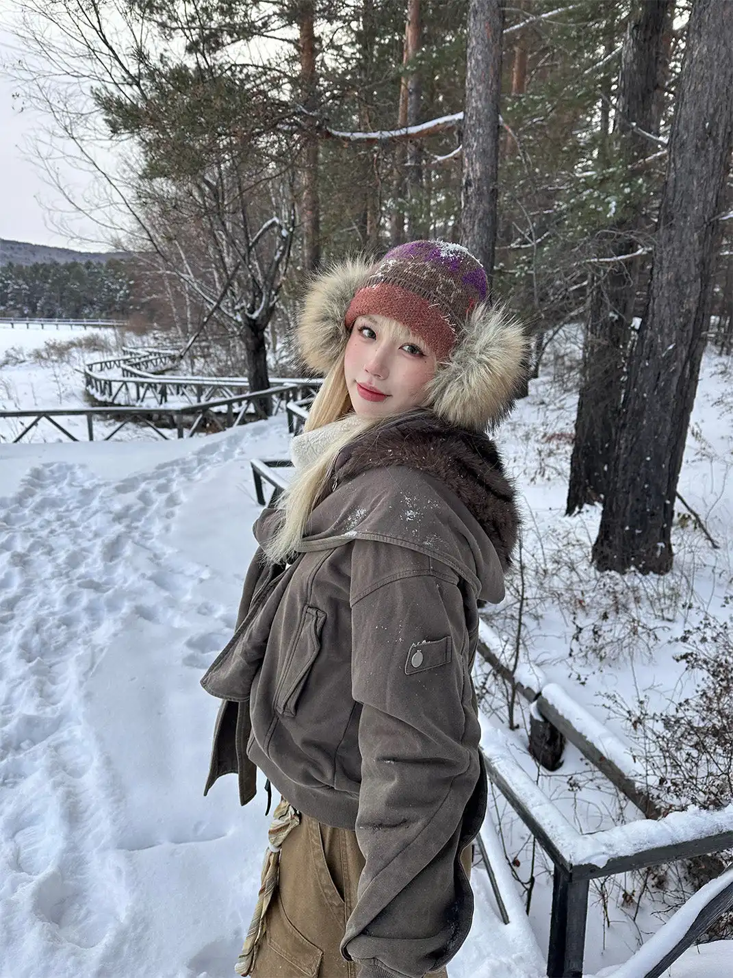 RELABEL | Detachable Faux Fur Hood Jacket