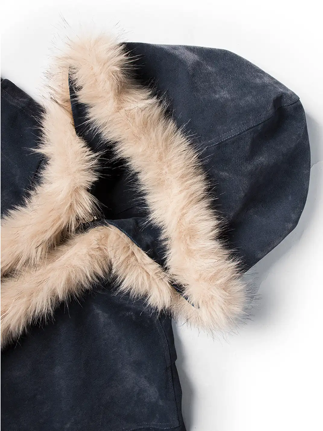 RELABEL | Detachable Faux Fur Trim Hooded Jacket