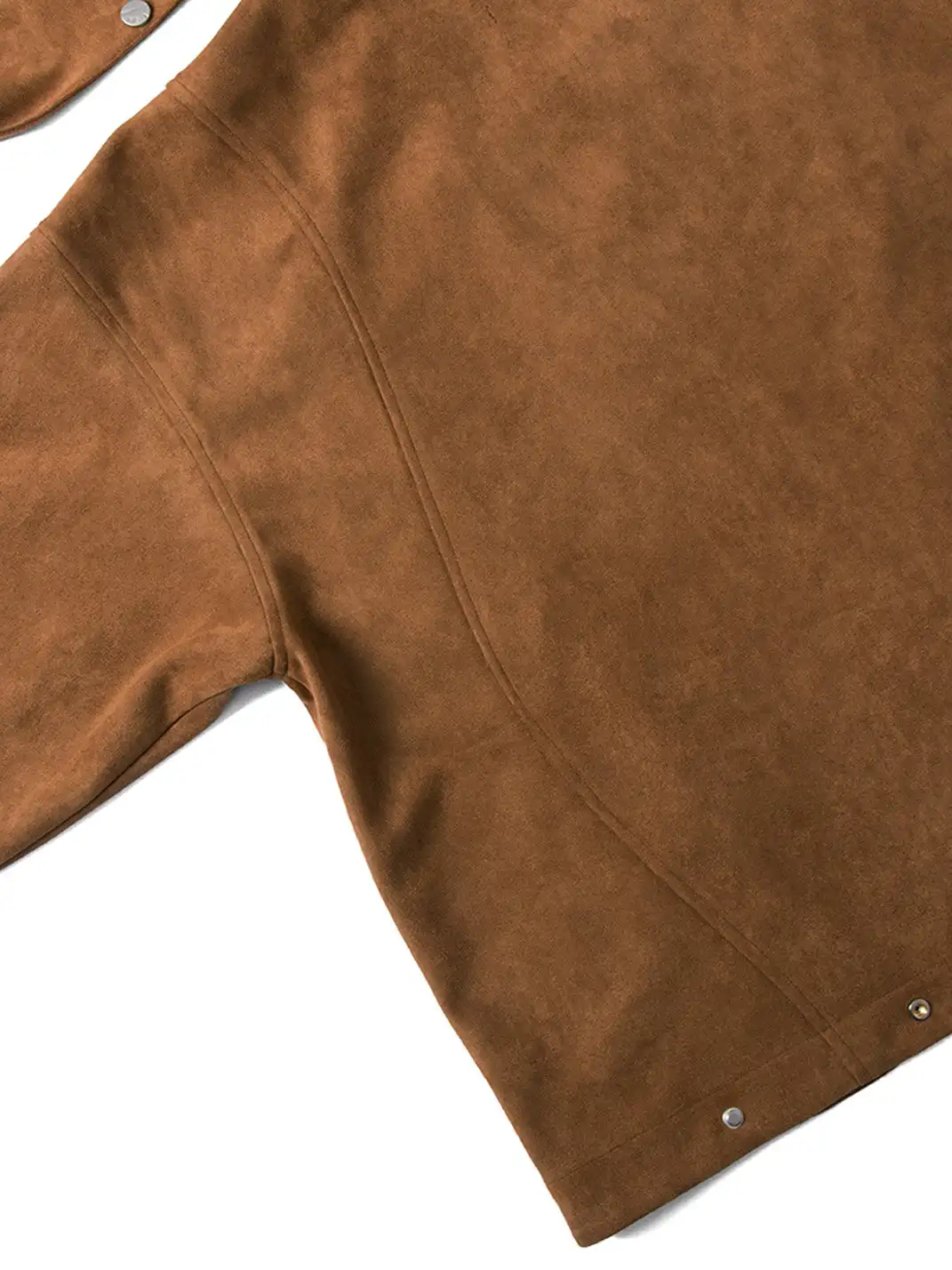 RELABEL | Asymmetrical-Zip Detachable-Hood Suede Jacket