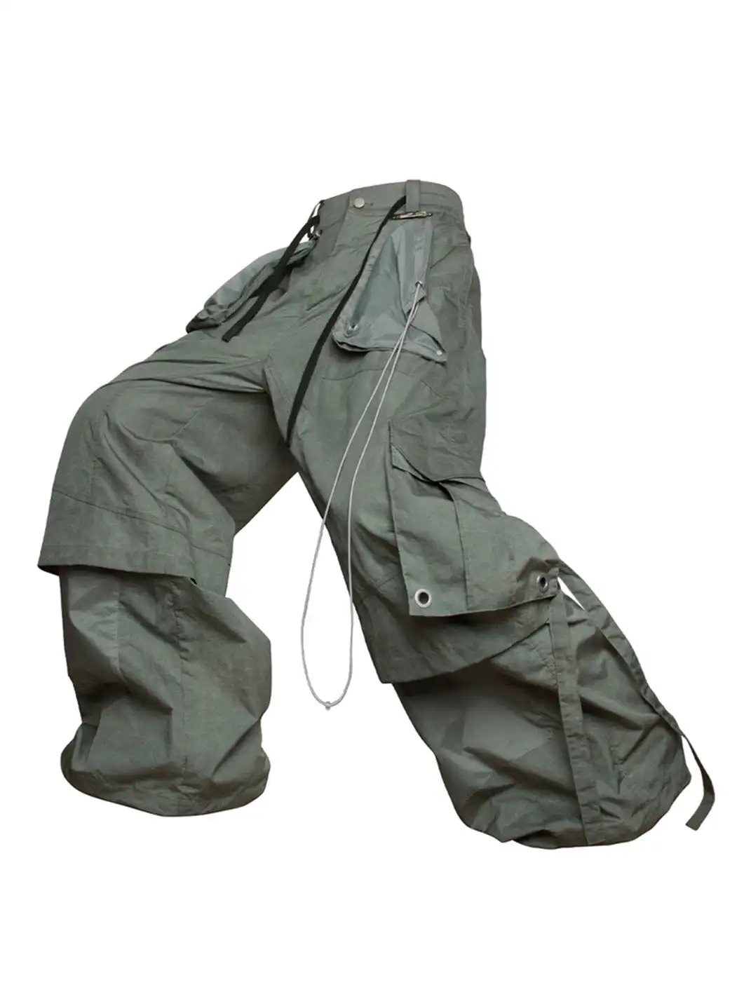 RELABEL | Multi-Pocket Panel Crinkled Cargo Pants