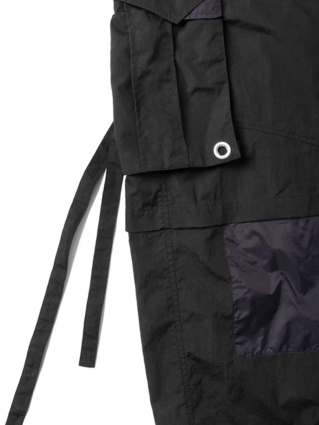 RELABEL | Multi-Pocket Panel Crinkled Cargo Pants