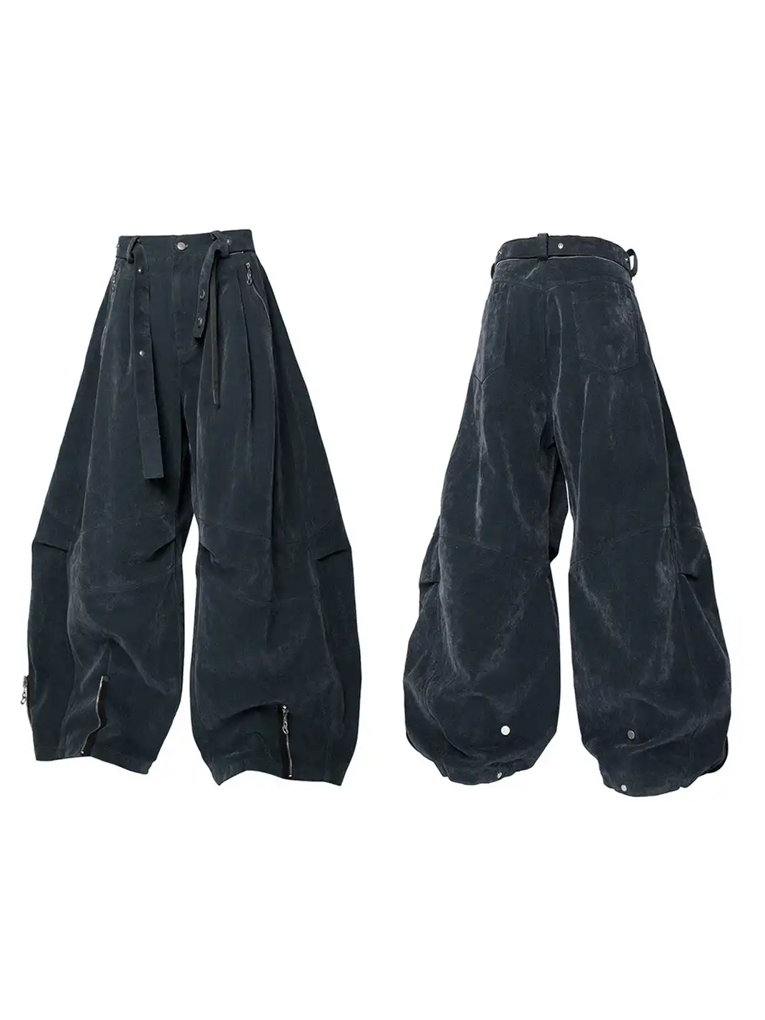 RELABEL | Velour Zip-Hem Oversized Jeans