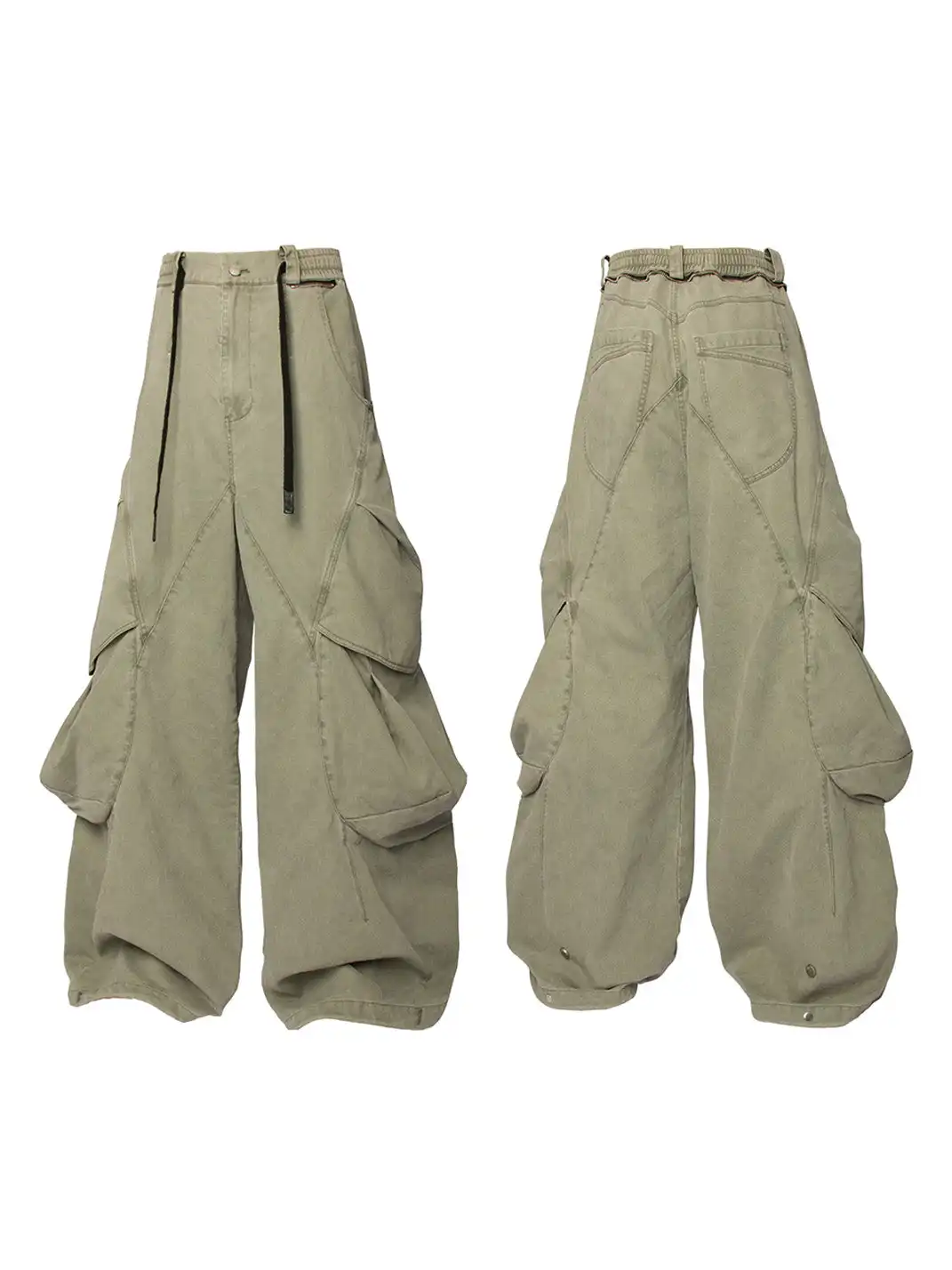 RELABEL | Multi-Pocket Panel Drawstring Pants