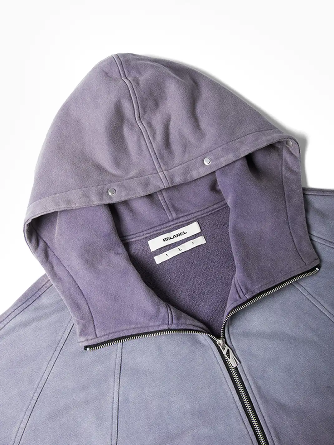RELABEL | Gradient Washed Panel Hooded Jacket