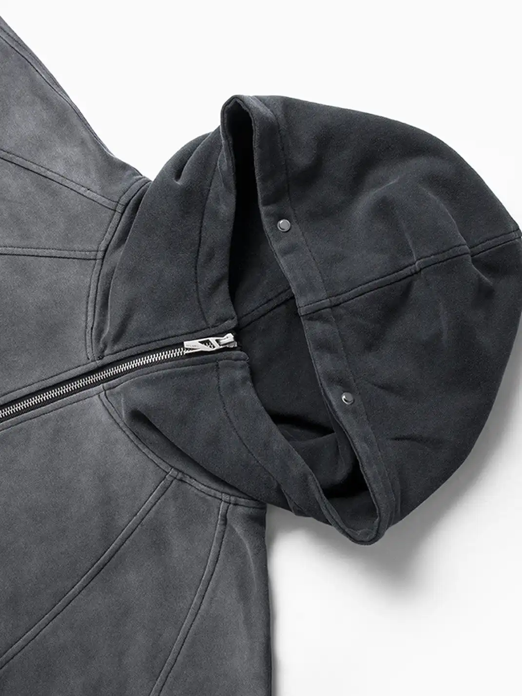 RELABEL | Gradient Washed Panel Hooded Jacket