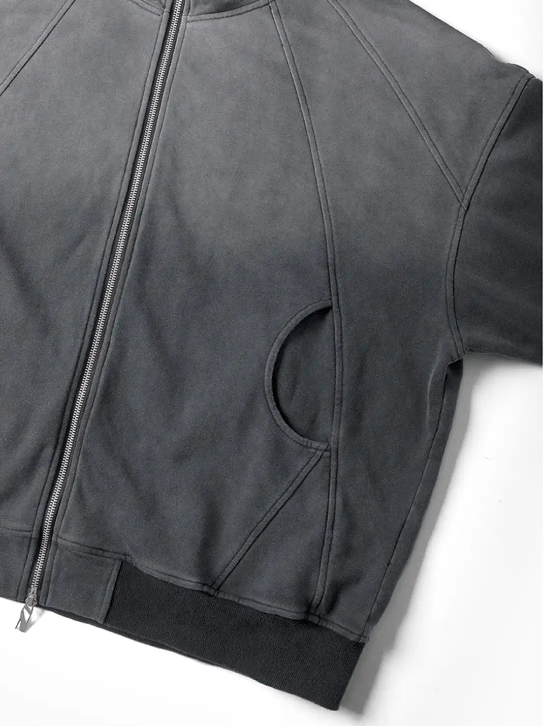 RELABEL | Gradient Washed Panel Hooded Jacket