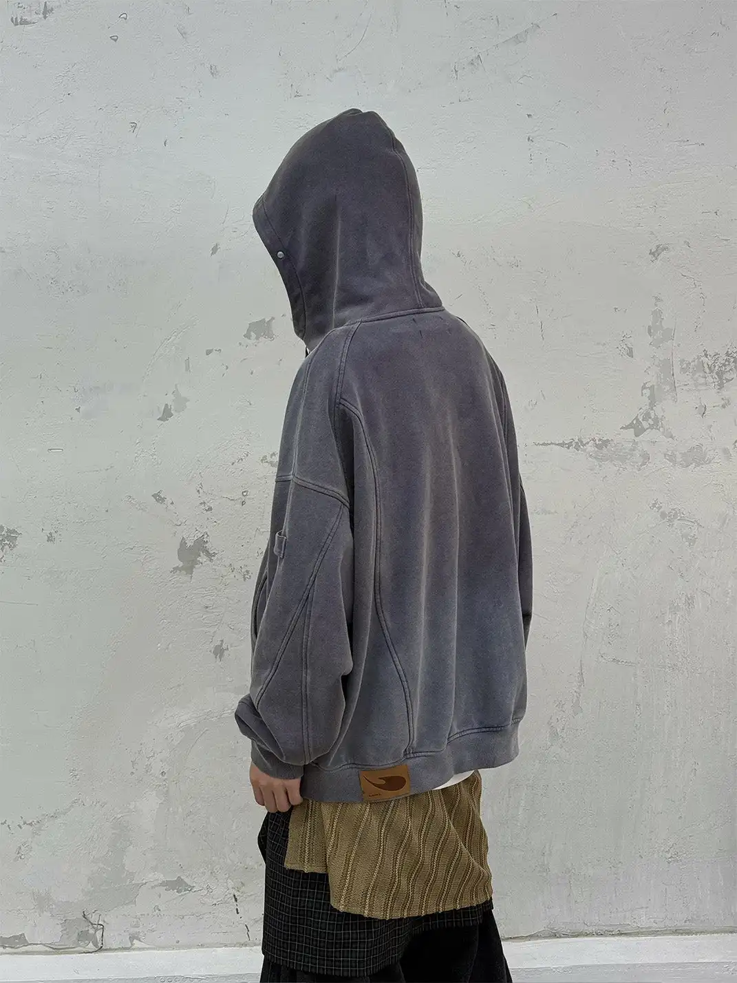 RELABEL | Gradient Washed Panel Hooded Jacket