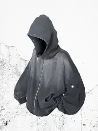 RELABEL | Gradient Washed Panel Hooded Jacket