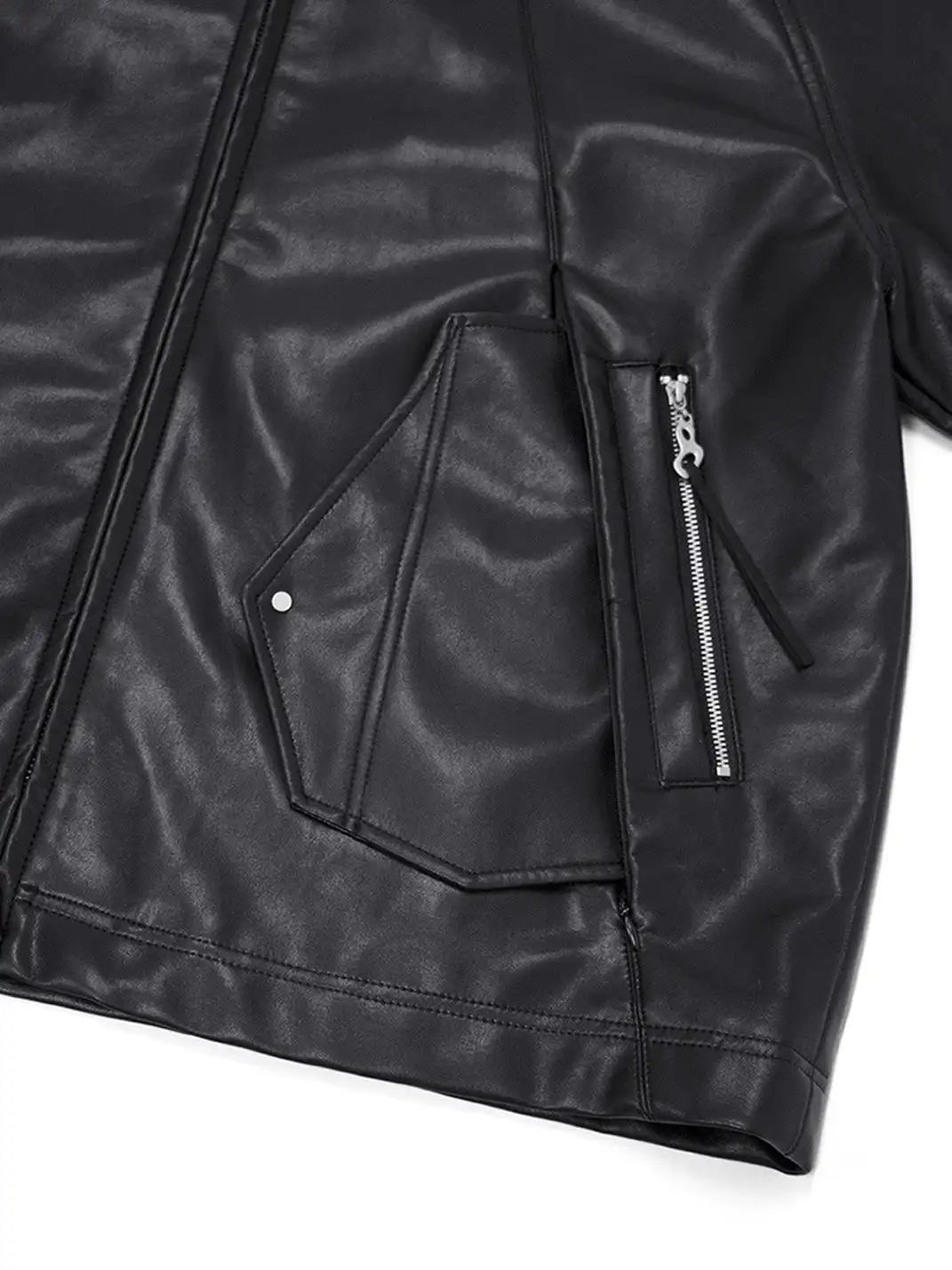 RELABEL | Multi-Pocket Faux Leather Oversized Jacket