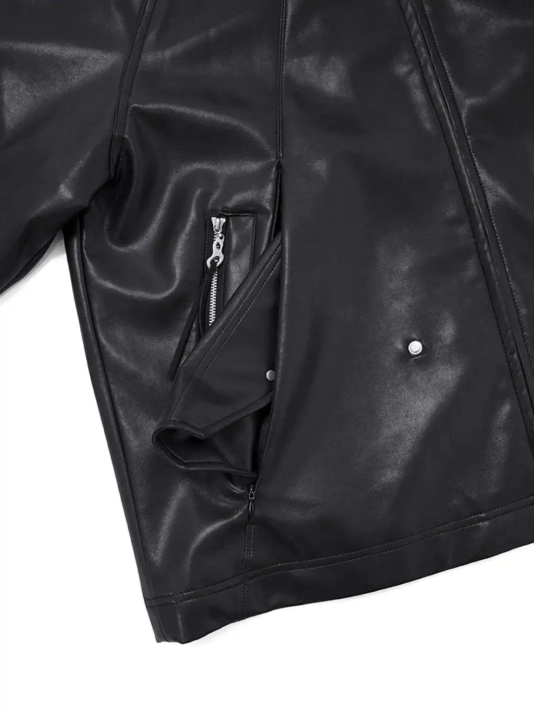 RELABEL | Multi-Pocket Faux Leather Oversized Jacket