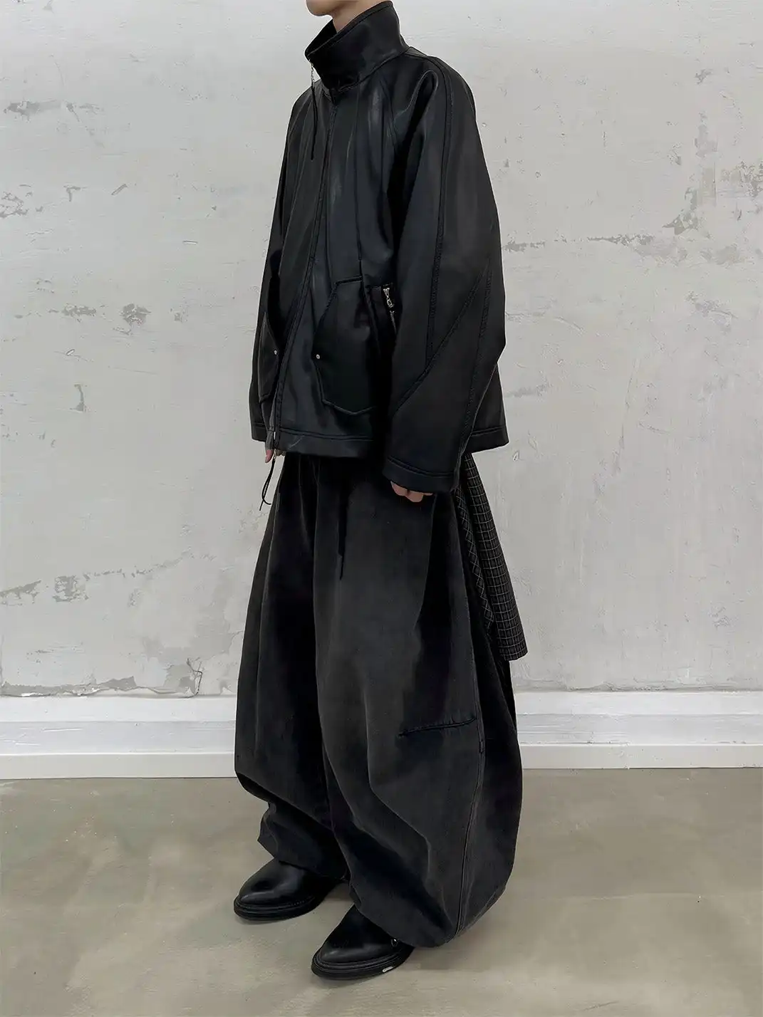 RELABEL | Multi-Pocket Faux Leather Oversized Jacket