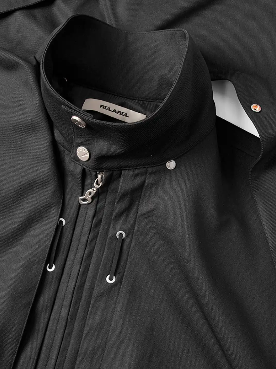 RELABEL | Detachable Hood Batwing Sleeve Jacket