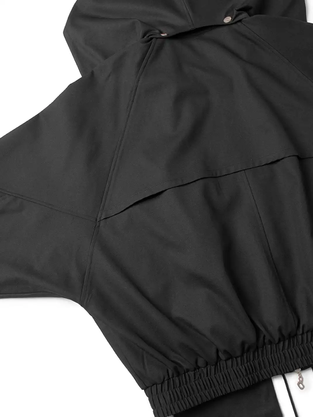 RELABEL | Detachable Hood Batwing Sleeve Jacket