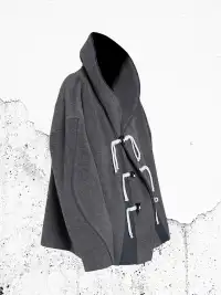 RELABEL | Asym Wool-Blend Curved Panel Jacket