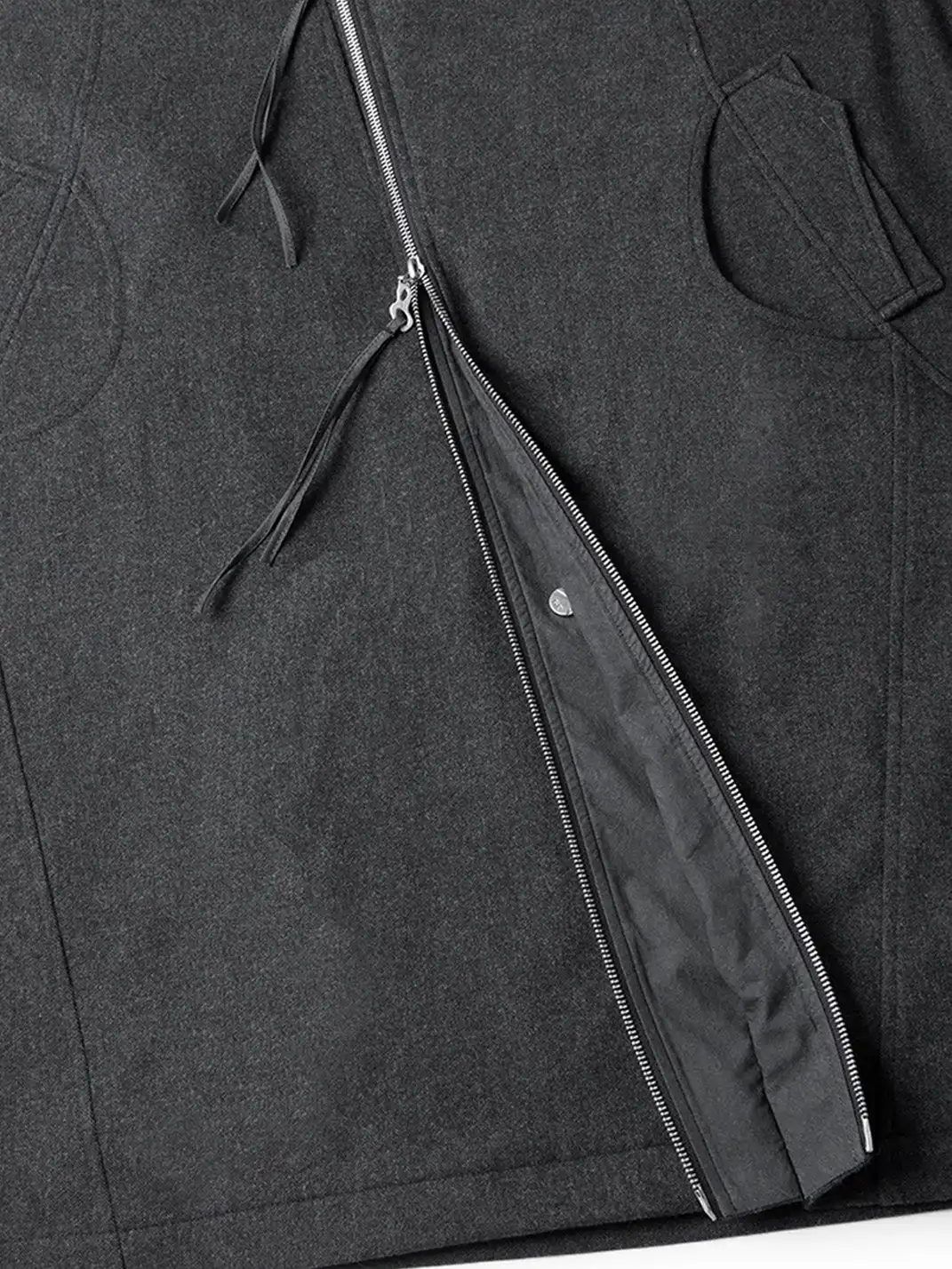 RELABEL | Layered Placket Wool Blend Coat